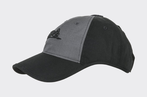 Basecap - Logo Cap - PolyCotton Ripstop - Schwarz / Shadow Grey