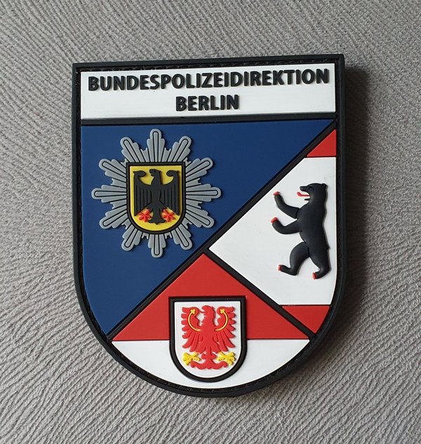 JTG Ärmelabzeichen Bundespolizeidirektion Berlin, fullcolor / JTG 3D Rubber Patch