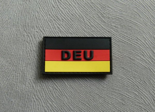 JTG - Deutschlandflagge - Patch mit DEU Schriftzug, fullcolor / 3D Rubber