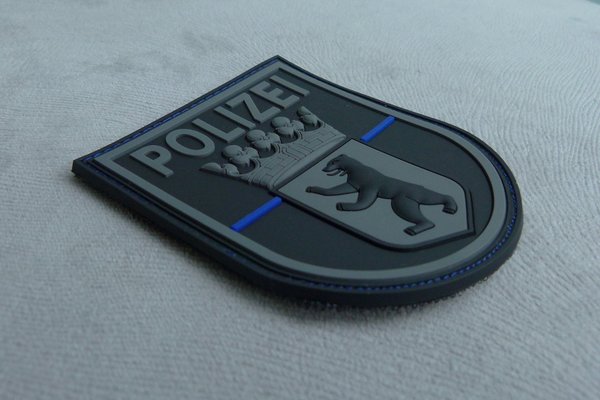 JTG - Ärmelabzeichen - Polizei Berlin - Patch, blackops - Thin Blue Line / 3D Rubber
