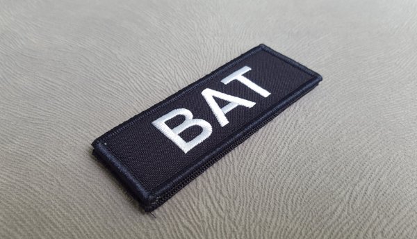 Polizeifunktionsabzeichen - BAT - Patch - gestickt - Weiß auf Dunkelblau
