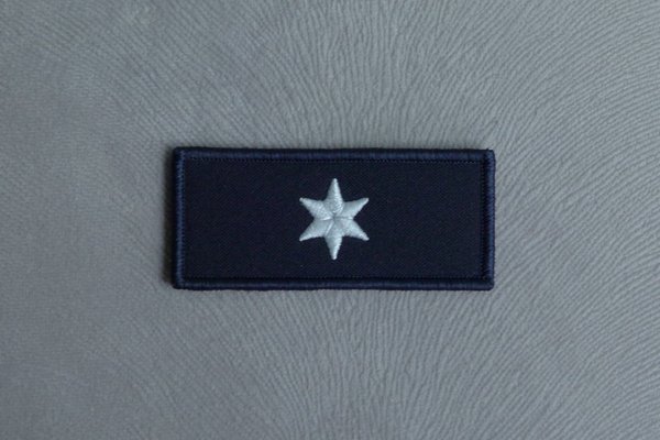 Dienstgradabzeichen - PK - Polizeikommissar Patch - gestickt - Silber auf Dunkelblau
