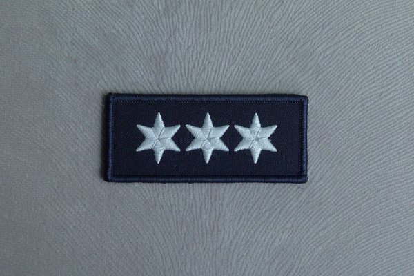 Dienstgradabzeichen - PHK A11 - Polizeihauptkommissar Patch - gestickt - Silber auf Dunkelblau