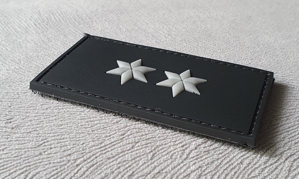 JTG - Dienstgradabzeichen - Polizeioberkommissar (POK) - Patch, schwarz / 3D Rubber patch