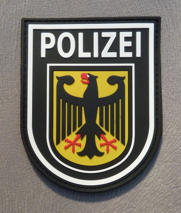 JTG Ärmelabzeichen Bundespolizei, schwarz / 3D Rubber Patch BPOL