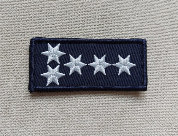 Dienstgradabzeichen - EPHK - Erster Polizeihauptkommissar  Patch - gestickt - Silber auf Dunkelblau